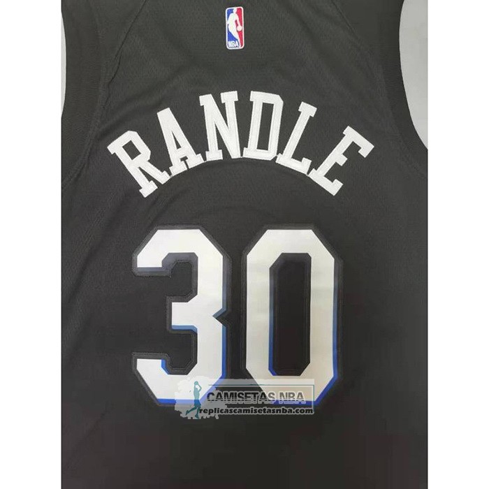 Camiseta New York Knicks Julius Randl Ciudad 2020-21 Negro